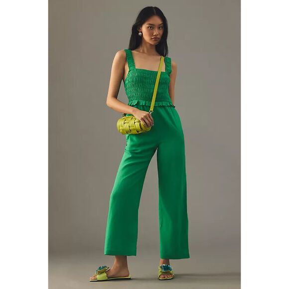 Anthropologie Pants - Anthropologie If By Sea Smocked Square-Neck Jumpsuit | Size S